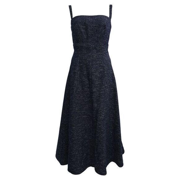 Emilia Wickstead Dresses & Skirts - Emilia Wickstead Freya Sleeveless Denim Midi Dress in Navy Blue Cotton